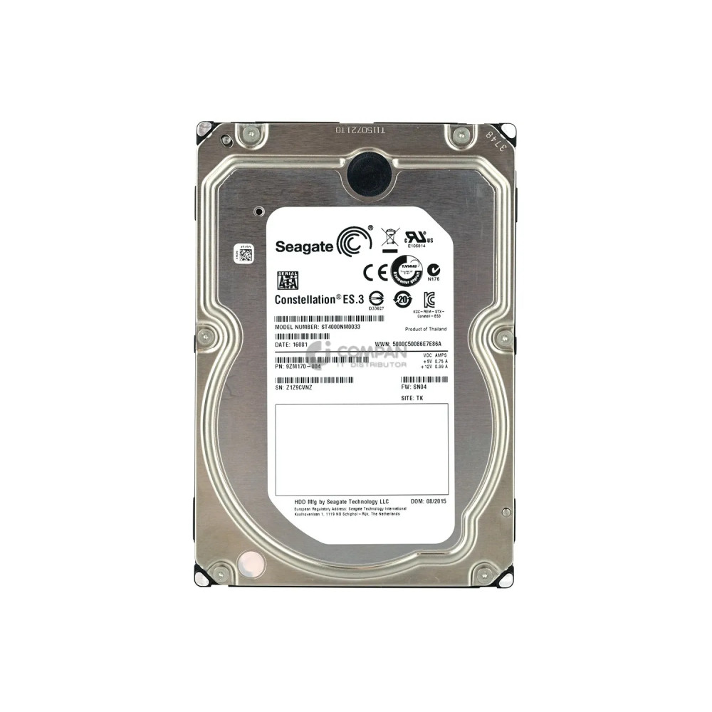 ST4000NM0033 SEAGATE HDD 4TB 7.2K SATA 6G 3.5" LFF 128MB CACHE